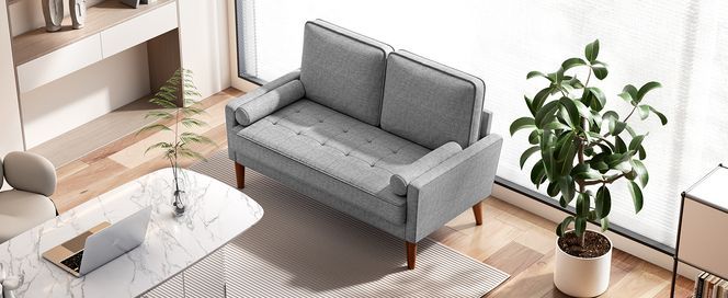 Ounuo Loveseat 2 Sitzer Sofa für kleine Räume