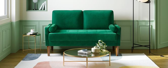 Ounuo 2 Sitzer Sofa aus Samt