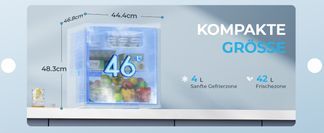 Kompakt, aber geräumig – 46L Fassungsvermögen