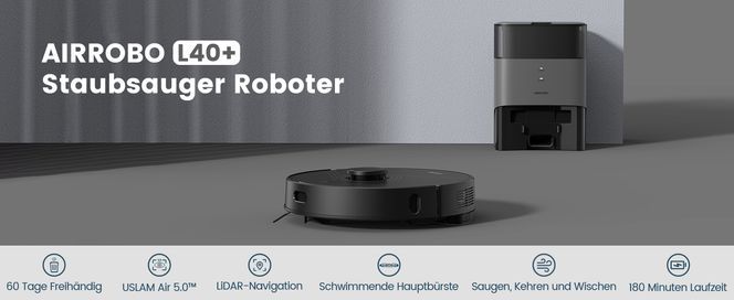 Nass Trocken Saugroboter Saug und Wischroboter mit Absaugstation