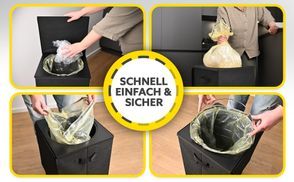 Pfandflaschensammler & Wäschekorb mit Stoffumrandung – 70 L 