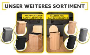 Bambusbehälter für Pfandflaschen & Gelbe Säcke – nachhaltig
