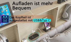 Kopfteil mit Ladefunktion