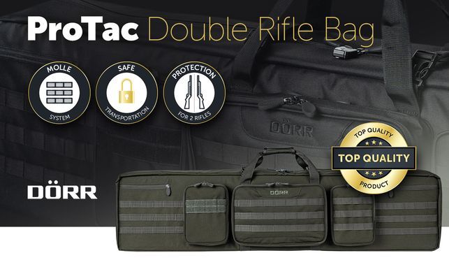 DÖRR ProTac Gewehrtasche Für 2 Langwaffen - Abschließbarer Waffenkoffer Mit MOLLE-System