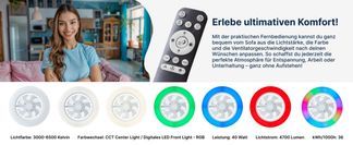 Deckenventilator mit Fernbedienung: 