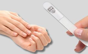 3er Set Glasnagelfeilen – Doppelseitig, Kristallglas, Für Naturnägel & Gelnägel, Waschbar