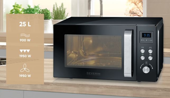 Mikrowelle mit Grill- und Heißluftfunktion 3-in-1