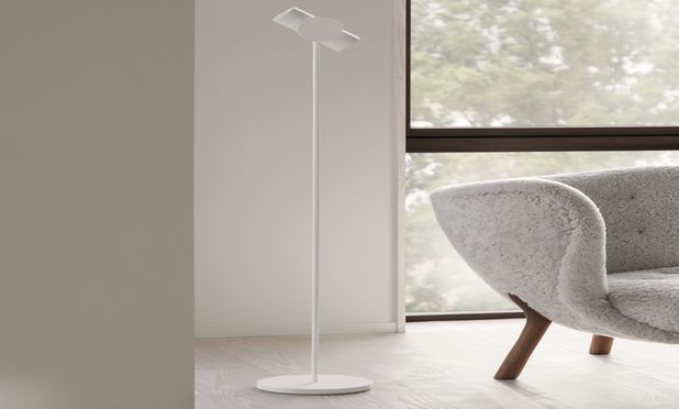 Barletta 7272-302 Lampadaire En Aluminium Laqué Avec Globe En Plastique
