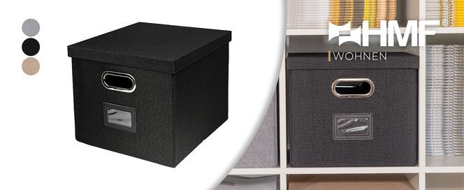 DIE AUFBEWAHRUNGSBOX 250473 von HMF IDEAL FÜR KALLAX REGALE UND BÜRO