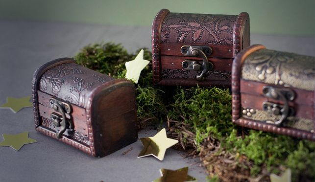 AUFBEWAHRUNG IM VINTAGE LOOK DIE HMF SCHATZTRUHE 64145 3er Set