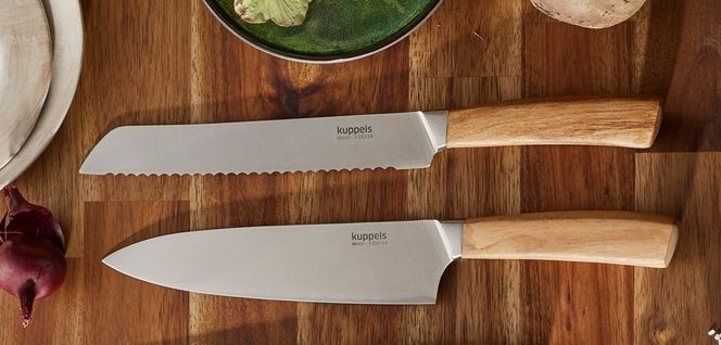 Küchenmesser der Serie WOOD scharfe Klinge trifft auf Akazienholz