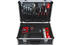 FAMEX Werkzeugset 749-88 Werkzeugkoffer PROFESSIONAL, - Werkzeug gefüllt Set Profi abschließbar mit