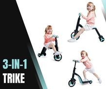 3-in-1 Kinder Trike vereint drei Kinderfahrzeuge in einem!