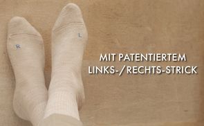 EIN STRUMPF, DER RUTSCHFREI SITZT