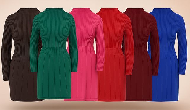 „Femininer Chic in Strick – dein neues Lieblingskleid“