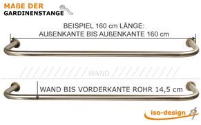 Edelstahl Vorhangstangen 2-läufig 20 Mm Mit Endst? Produktbild-Vorschau 3