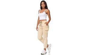 Tazzio Cargohose in Beige – Trendige Cargo Hose für Damen.