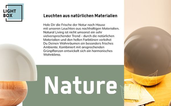 Leuchten aus natürlichen Materialien
