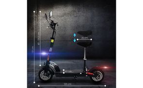 E-Scooter mit höhenverstellbarem Sitz