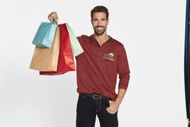 Serafino Ausschnitt mit mehrfarbigen Streifen