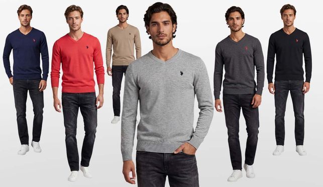 V Neck Pullover mit sportlich elegantem Stil