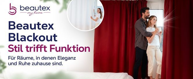 Die Beautex blackout Gardine mit Kräuselband