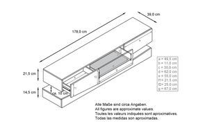 Maßangaben Lowboard City