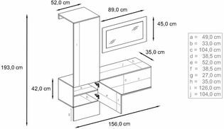 Carlton Set 4 Maße, Gewichte und Belastbarkeit