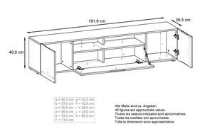 Maßangaben Lowboard Mogan