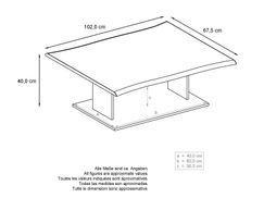 Maßangaben Couchtisch Melo