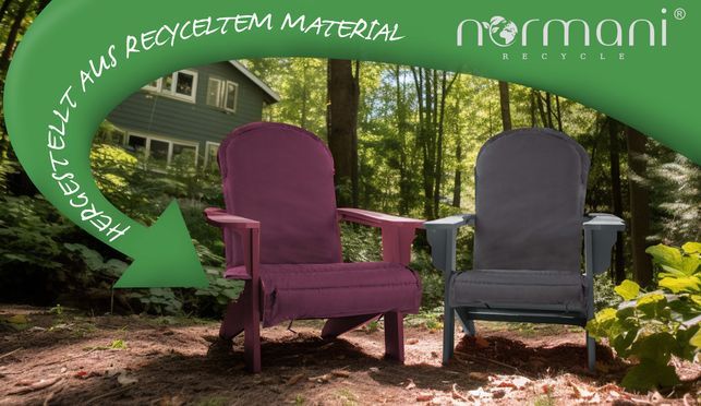 Adirondack Gartenstuhl aus recyceltem Material ink. passender Auflage
