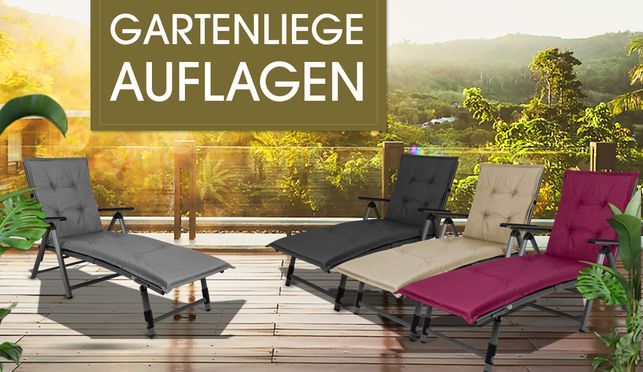 Aspero Liegenauflage 2 Polsterauflagen Sonnenliegenauflage, (Set), Wasserdicht