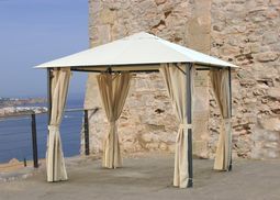 Stabiler Gartenpavillon mit flexiblem Dachsystem