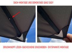 Schnelle Dachmontage mit Druckknopf System