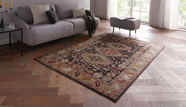 Tara Carpet Farah Maschinenteppich – Nomaden Stil mit Rautenmuster