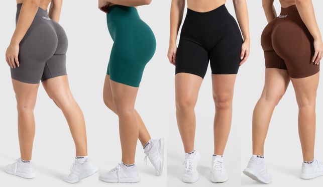 SMILODOX Damen Shorts Maria Solid Scrunch – Kurze Sporthose mit Booty Scrunch und Elastischem Bund