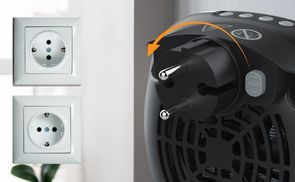 Thermostat Heizung Steckdosen Heizlüfter Mit Fernb Produktbild-Vorschau 4