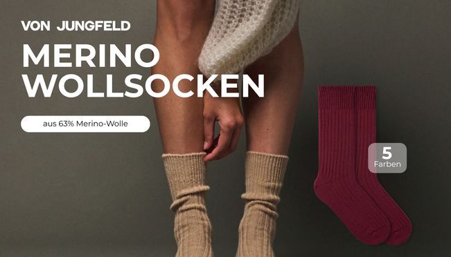 VON JUNGFELD Merino Wollsocken 