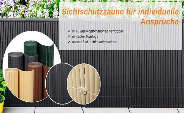 WOLTU PVC Sichtschutzmatte 