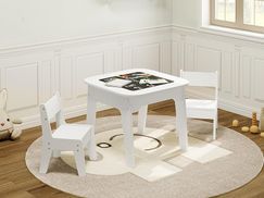 A table with 2 chairs