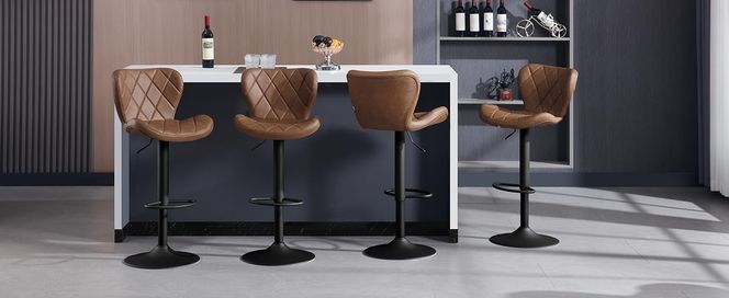 WOLTU Barhocker, Barstuhl höhenverstellbar, Drehhocker 360°