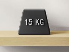 Maximale Belastbarkeit: 15 kg