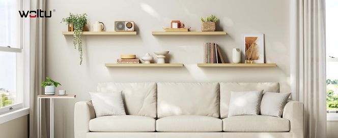 WOLTU Wandregal Wandboard Bücherregal Regale für Deko Wandablagen aus MDF Holz