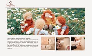 Waldorf Stoffpuppe mit Bio Baumwolle und Schurwolle