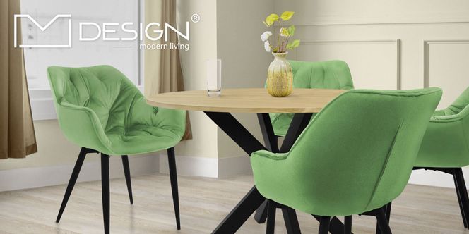 Esszimmerstühle Salbei, Küchenstuhl mit dickem Samtstoff gepolsterter Sitz.