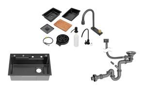 Komplexes, aber einfach zu installierendes Abflusssystem