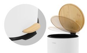 Mülleimer mit Softclose Deckel und hygienischem Tretpedal