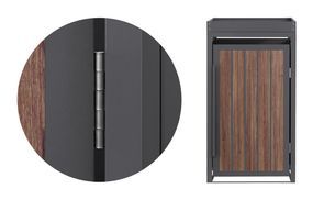 Robuste Stahl Mülltonnenbox pulverbeschichtet