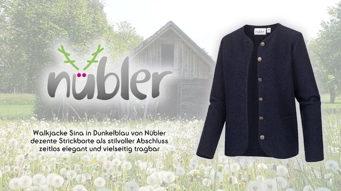 Walkjacke Sina in Dunkelblau von Nübler – zeitlos elegant und vielseitig tragbar