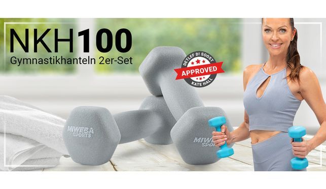 Miweba Sports Gymnastikhanteln 2er-Set NKH100 - Für Gymnastik & leichtes Krafttraining zuhause